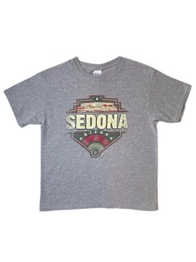 Sedona Arizona Theme Boy's Gray Short Sleeve T-Shirt Size M